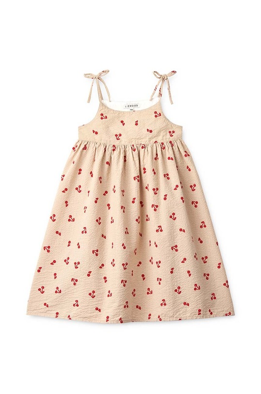 Liewood rochie din bumbac pentru copii Eli Printed Dress LW18699 rosu SS24