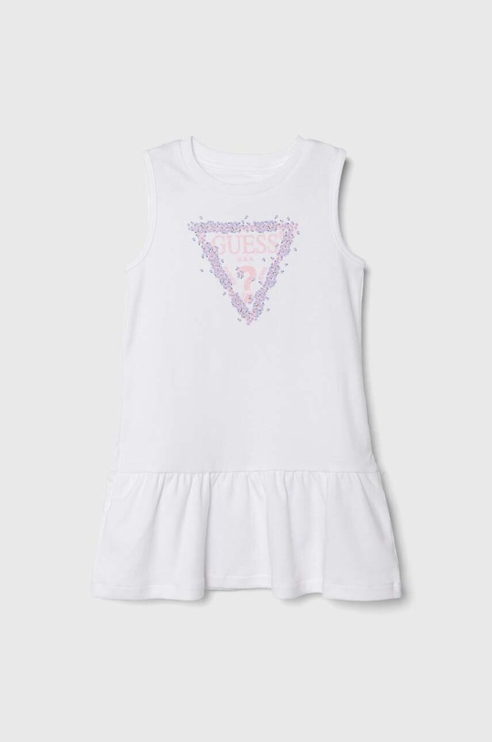 Dievčenské bavlnené šaty Guess bavlna biela K4RK23.KA6W4.PPYH
