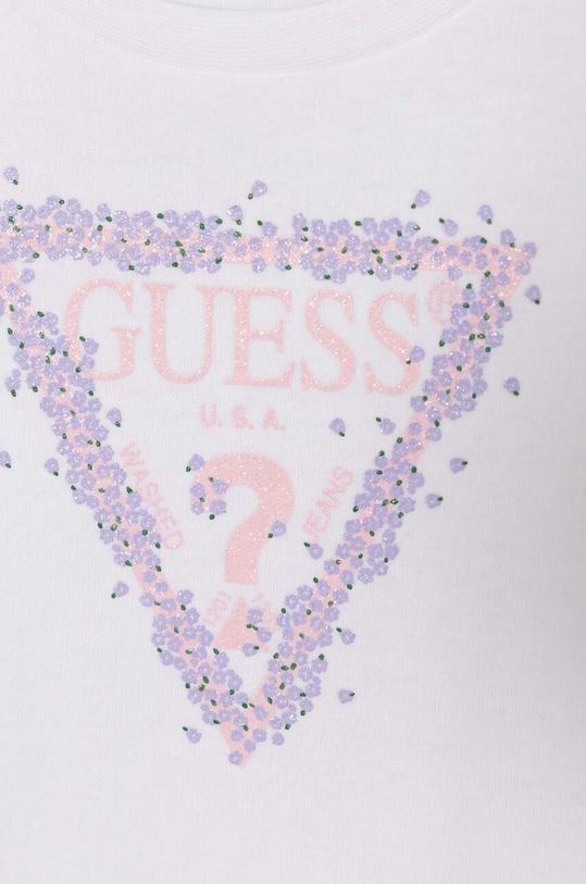 Dievča Dievčenské bavlnené šaty Guess K4RK23.KA6W4.PPYH biela