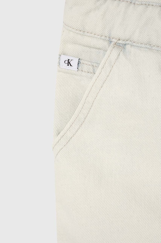 Dětské riflové šaty Calvin Klein Jeans bílá IG0IG02282.116.PPYH