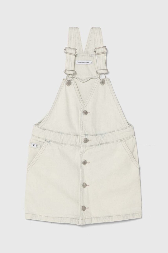 Dětské riflové šaty Calvin Klein Jeans IG0IG02282.128.176.PPYH bílá SS24
