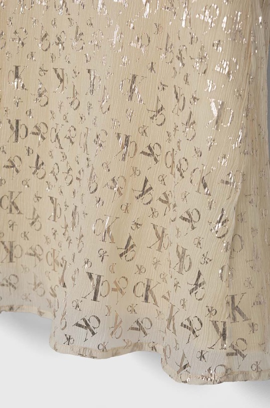 Dziewczynka Calvin Klein Jeans sukienka dziecięca IG0IG02356.PPYH beżowy