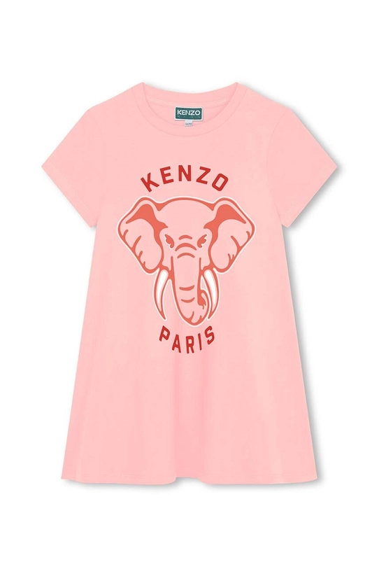 Дитяча бавовняна сукня Kenzo Kids короткий рожевий K60377.