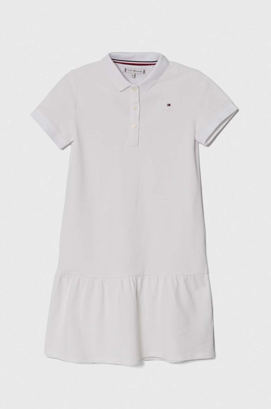 Tommy Hilfiger sukienka dziecięca z elastanem biały KG0KG07777.128.176.PPYH