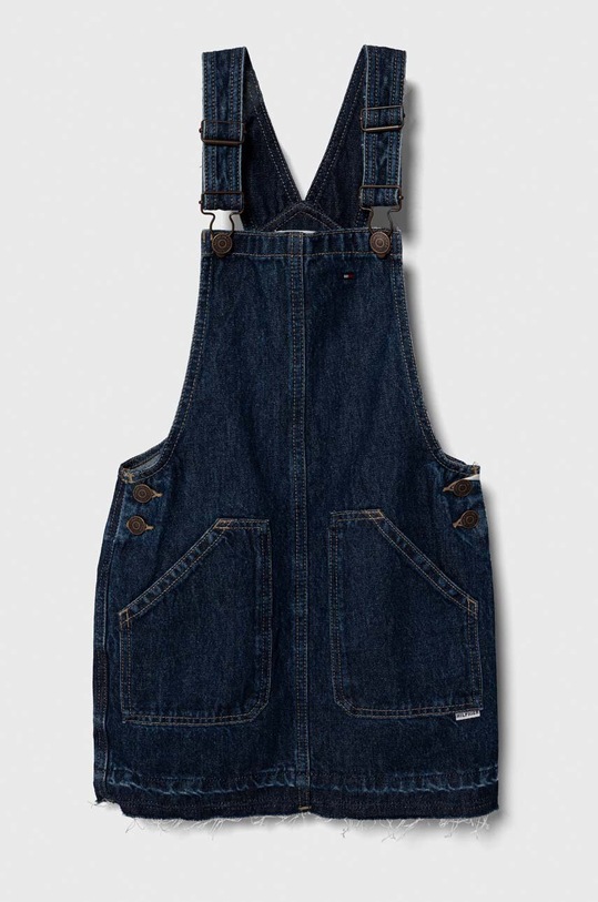 Tommy Hilfiger sukienka jeansowa dziecięca bawełna niebieski KG0KG07778.128.176.PPYH