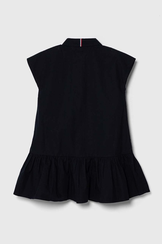 Otroška bombažna obleka Tommy Hilfiger KG0KG07788.128.176.PPYH mornarsko modra SS24