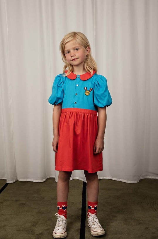 Dievčenské bavlnené šaty Mini Rodini Medal bavlna viacfarebná 2425010300