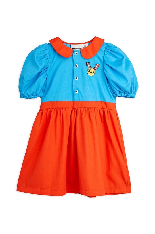 Dievčenské bavlnené šaty Mini Rodini Medal 2425010300 viacfarebná SS24