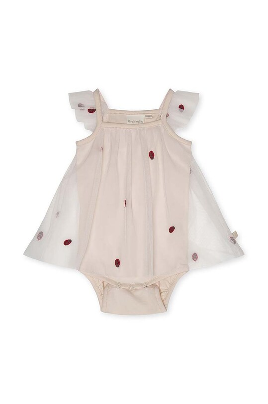 Детское хлопковое платье That's mine Hirsa 0656121 бежевый SS24