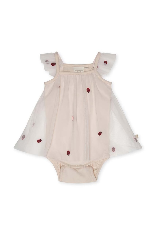 That's mine sukienka bawełniana niemowlęca Hirsa 0656121 beżowy SS24