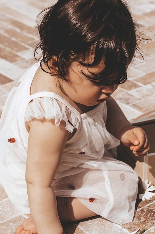 That's mine sukienka bawełniana niemowlęca Hirsa 0656121 beżowy