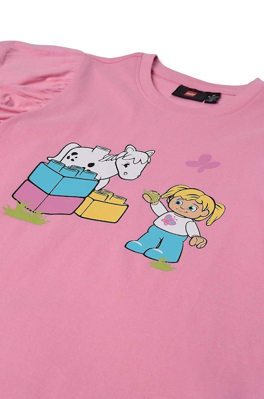 Lego sukienka bawełniana dziecięca różowy 12011197