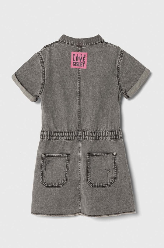 Sisley rochie din denim pentru copii 4AD7YV00M.G.Seasonal gri SS24