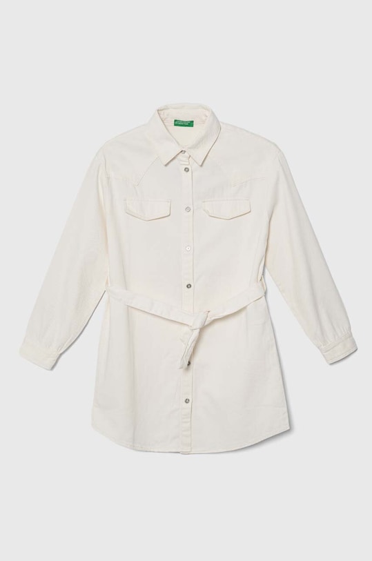 Детское джинсовое платье United Colors of Benetton длинный бежевый 42C2CV026.G.Seasonal