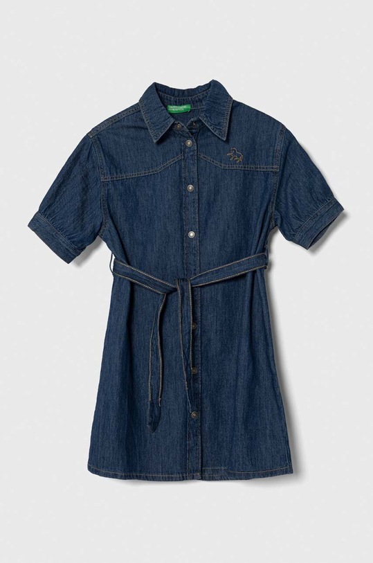 Παιδικό φόρεμα τζιν United Colors of Benetton βαμβάκι μπλε 4AD6CV025.G.Seasonal