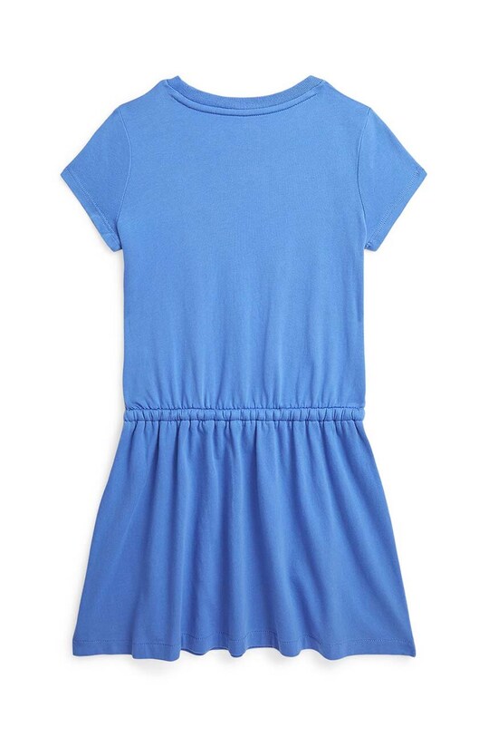 Хлопковое детское платье Polo Ralph Lauren 312934978001 голубой SS24