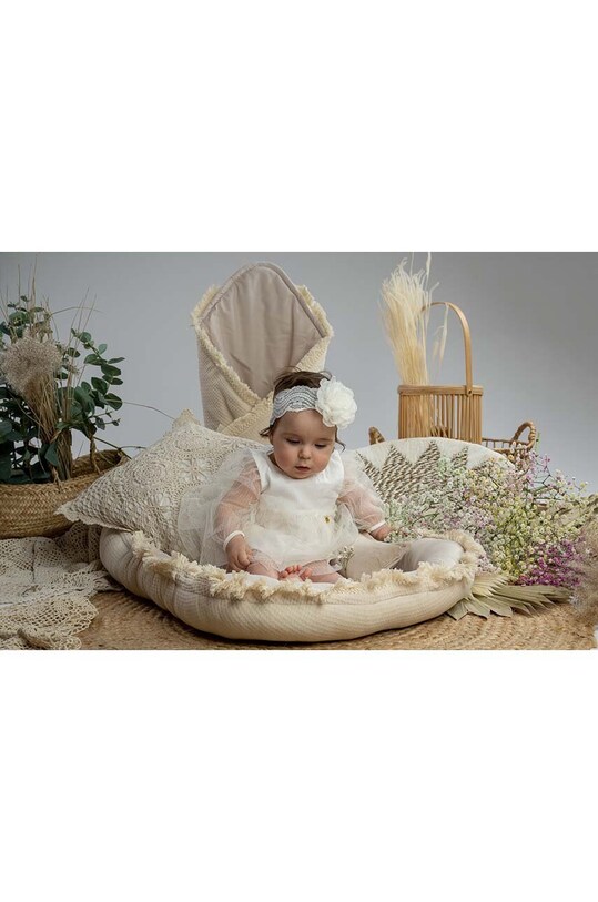 Jamiks rochie din bumbac pentru copii ASMA.I.or.Suk.JWG136.G bej