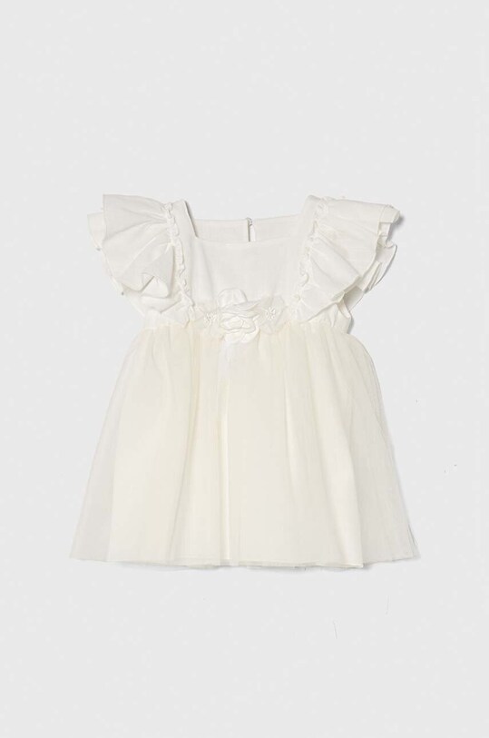 Jamiks rochie din bumbac pentru copii JUDITH.II.Suk.JLG077.G bej SS24