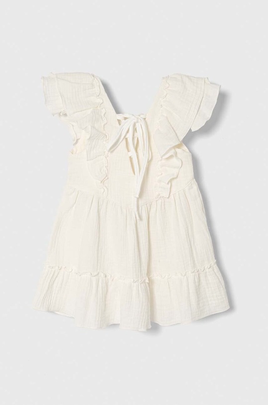 Jamiks rochie din bumbac pentru copii MASIMI.II.or.S.JLG201.G bej SS24