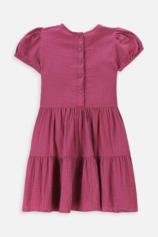 Coccodrillo sukienka bawełniana dziecięca WC4128201CEK fioletowy SS24