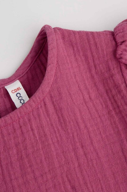 Fete Coccodrillo rochie din bumbac pentru copii WC4128201CEK violet