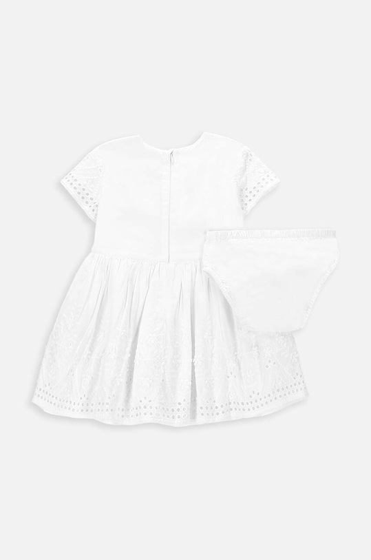 Βρεφικό βαμβακερό φόρεμα Coccodrillo WC4128202GPN λευκό SS24