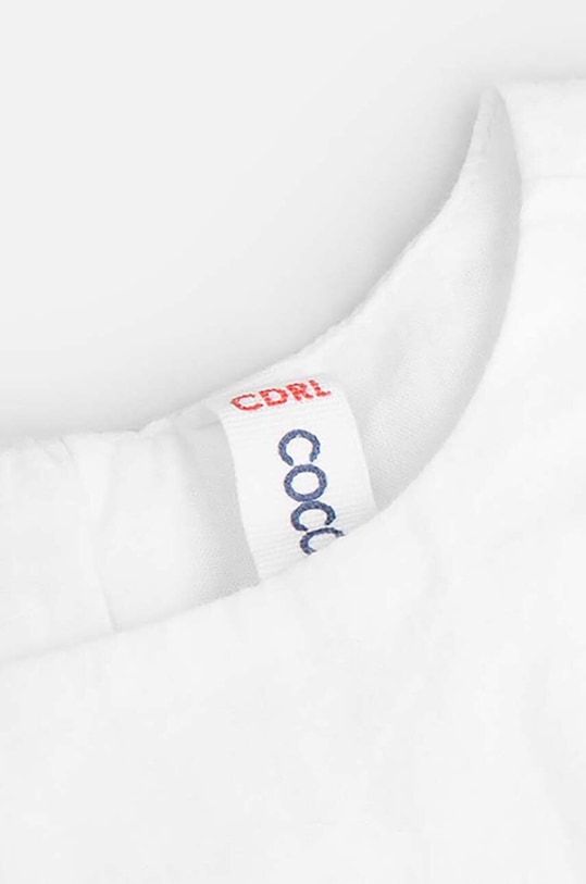 Κοριτσίστικα Βρεφικό βαμβακερό φόρεμα Coccodrillo WC4128202GPN λευκό