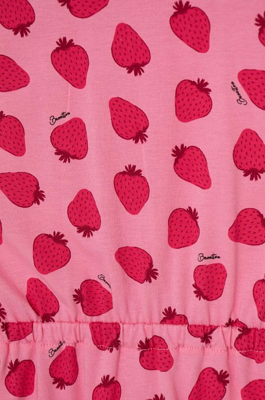Dziewczynka United Colors of Benetton sukienka bawełniana dziecięca 3M39CV00R.G.Seasonal różowy