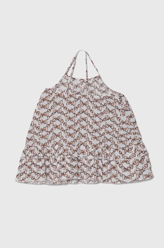 Дитяча бавовняна сукня United Colors of Benetton 41ZY0V007.G.Seasonal білий SS24