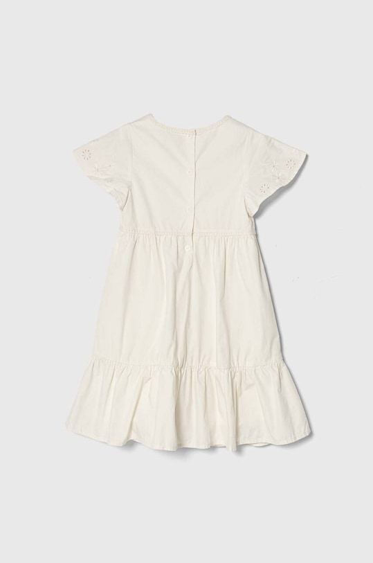 Хлопковое детское платье United Colors of Benetton 4AC7GV01K.P.Seasonal бежевый SS24