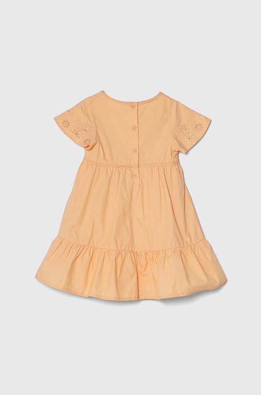 Dětské bavlněné šaty United Colors of Benetton 4AC7GV01K.P.Seasonal oranžová SS24