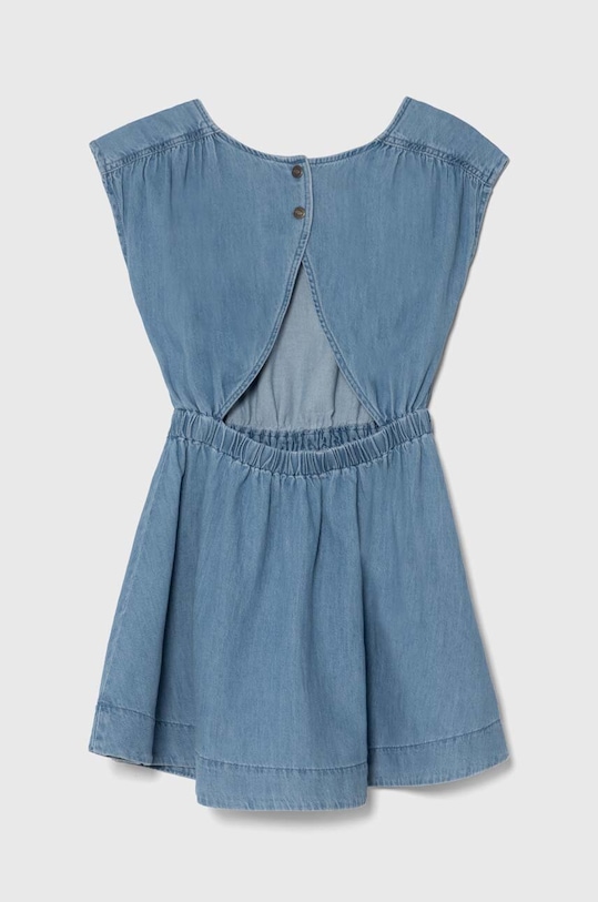 Παιδικό βαμβακερό φόρεμα United Colors of Benetton 4AD6CV029.G.Seasonal μπλε SS24