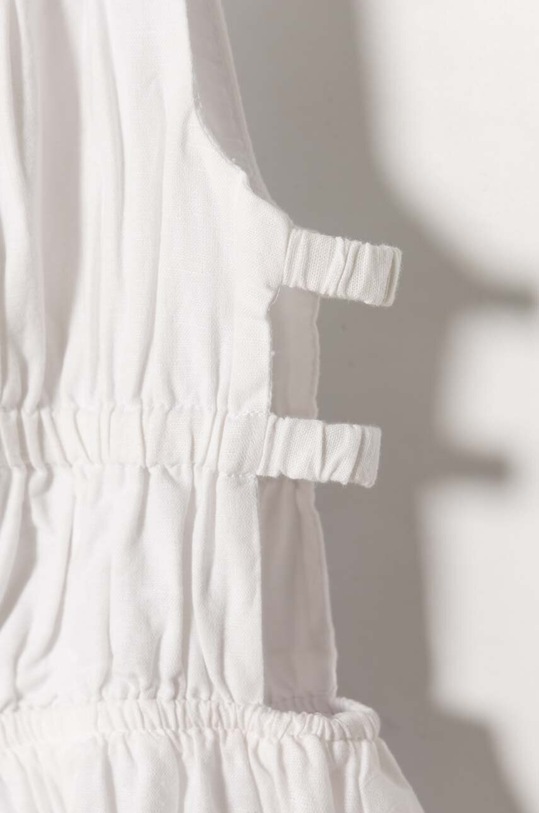 Dievča Dievčenské ľanové šaty United Colors of Benetton 4BE7CV023.G.Seasonal biela