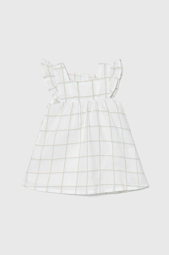 Дитяча лляна сукня United Colors of Benetton mini білий 4YP7AV00G.W.Seasonal
