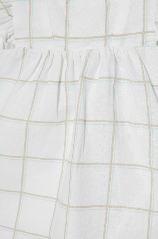 Dziewczynka United Colors of Benetton sukienka lniana niemowlęca 4YP7AV00G.W.Seasonal biały