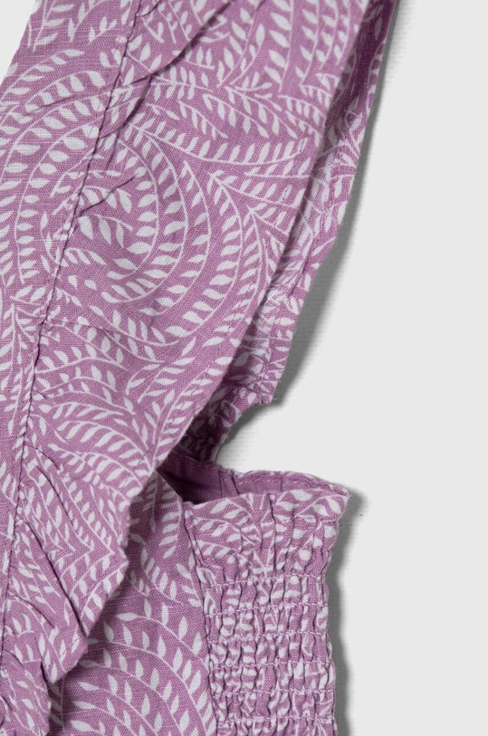 DÍVKA Dětské lněné šaty United Colors of Benetton 4YP7CV027.G.Seasonal fialová