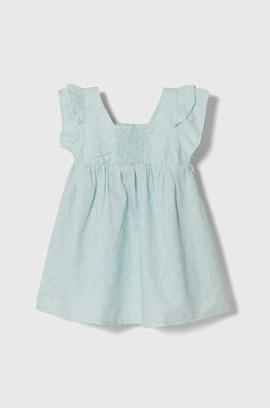Dětské lněné šaty United Colors of Benetton mini tyrkysová 4YP7GV01G.P.Seasonal