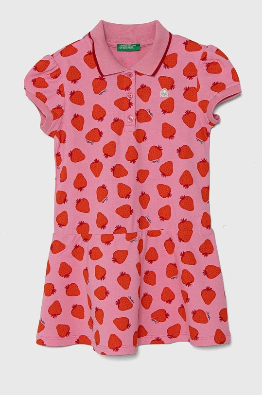 Παιδικό φόρεμα United Colors of Benetton εμπριμέ ροζ 3LRYGV00V.P.Seasonal