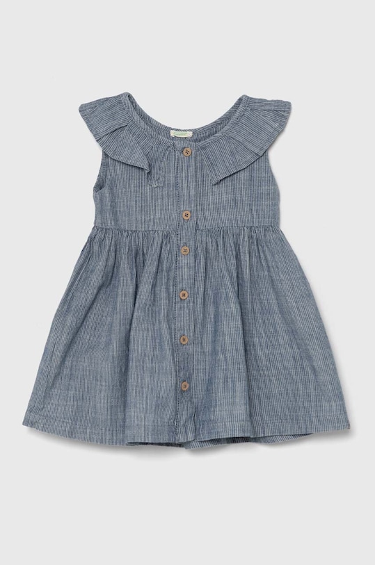 Дитяча бавовняна сукня United Colors of Benetton бавовна блакитний 43HUAV00K.W.Seasonal