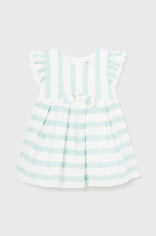 Mayoral rochie din amestec de in pentru bebeluși mini turcoaz 1906.4A.Baby.PPYH