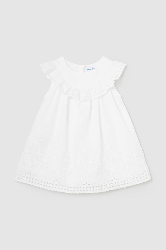 Mayoral sukienka bawełniana niemowlęca rozkloszowany biały 1915.4E.Baby.PPYH