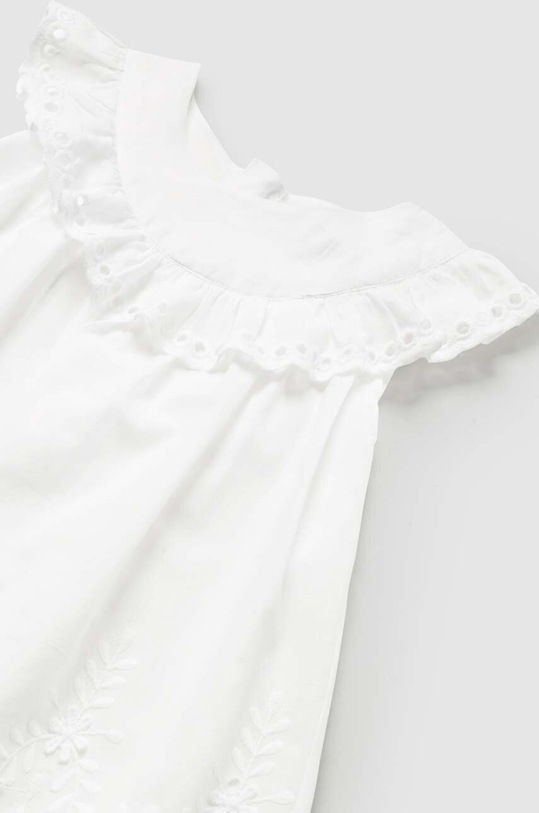 Dziewczynka Mayoral sukienka bawełniana niemowlęca 1915.4E.Baby.PPYH biały