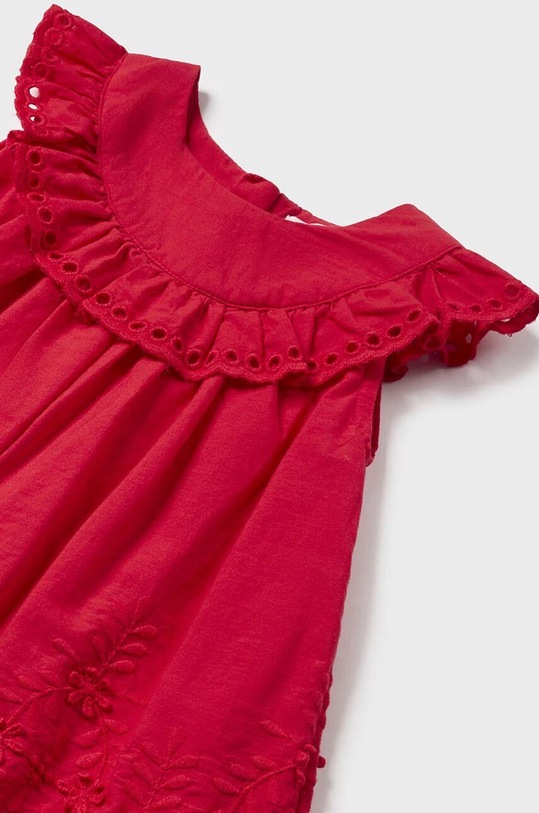 Dziewczynka Mayoral sukienka bawełniana niemowlęca 1915.4E.Baby.PPYH czerwony