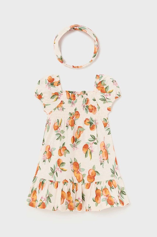 Dětské bavlněné šaty Mayoral mini oranžová 1923.4H.Baby.PPYH