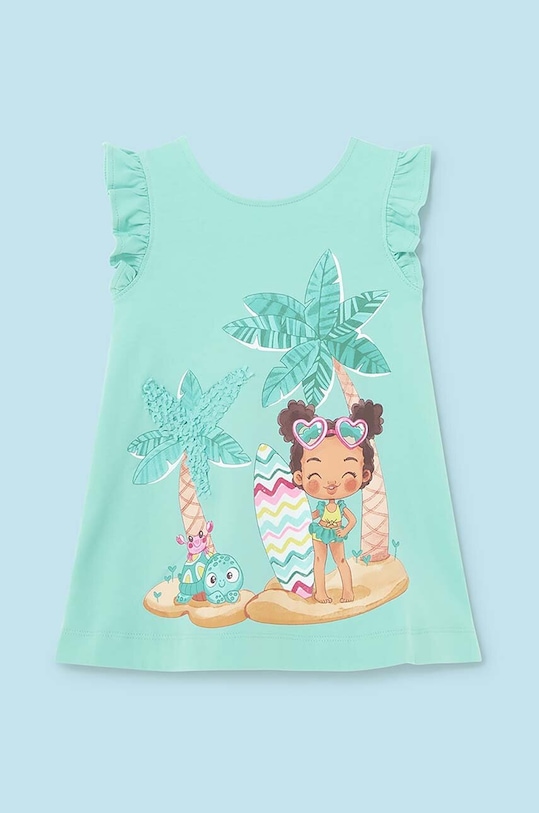 Φόρεμα μωρού Mayoral στάμπα τιρκουάζ 1931.4N.Baby.PPYH