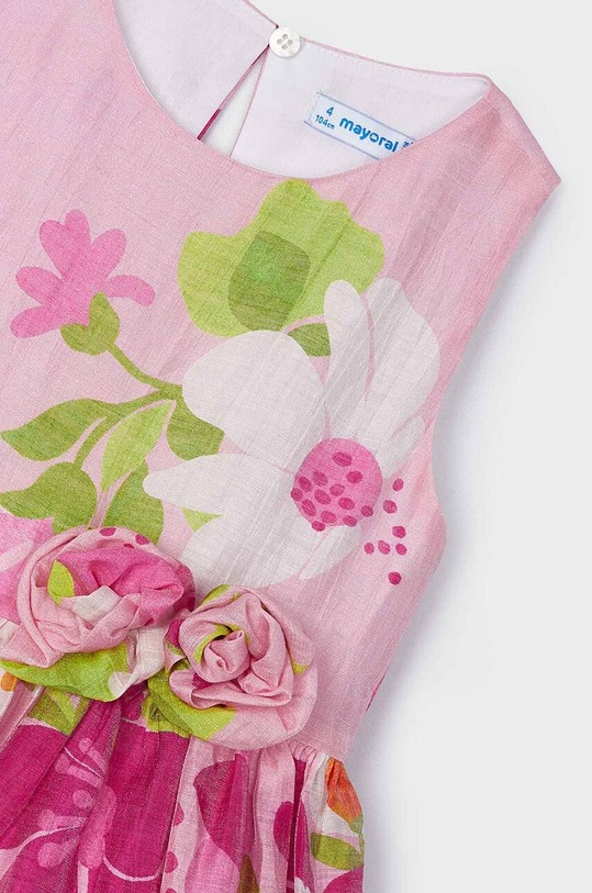 Κοριτσίστικα Παιδικό λινό φόρεμα Mayoral 3911.6A.Mini.PPYH ροζ