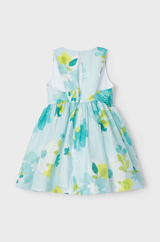 Παιδικό λινό φόρεμα Mayoral 3911.6A.Mini.PPYH τιρκουάζ SS24