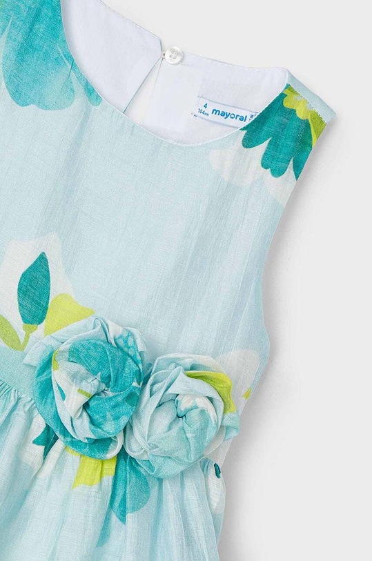 Κοριτσίστικα Παιδικό λινό φόρεμα Mayoral 3911.6A.Mini.PPYH τιρκουάζ