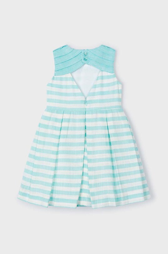 Φόρεμα με μείγμα από λινό για παιδιά Mayoral 3915.6B.Mini.PPYH τιρκουάζ SS24