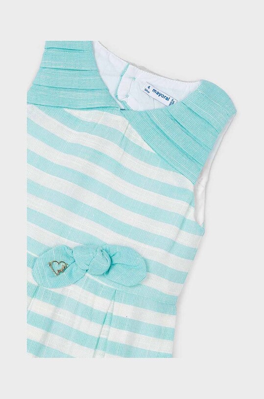 Κοριτσίστικα Φόρεμα με μείγμα από λινό για παιδιά Mayoral 3915.6B.Mini.PPYH τιρκουάζ
